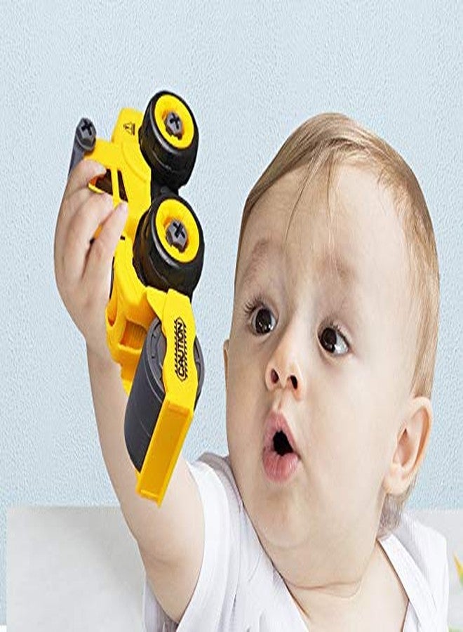 ماما ميا مجموعة مركبات البناء للأطفال الصغار من ماماميا | 4 قطع، مجموعة سيارات بناء قابلة للتفكيك والتركيب للأطفال من عمر 3 إلى 7 سنوات (شاحنات بناء) | متعددة الألوان - Image 5